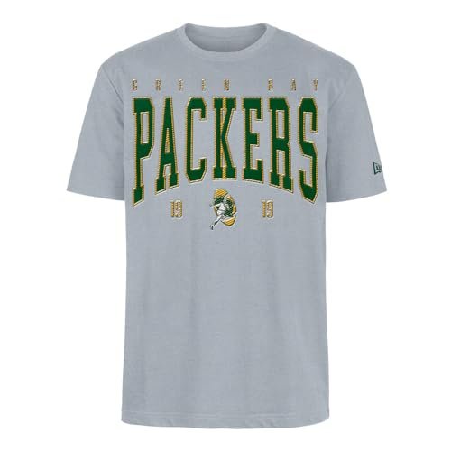 GREEN BAY PACKERS New Era czapka NFL oversize t-shirt satynowa aplikacja naszywka logo wrzosowy szary unisex