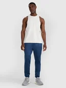 Spodnie sportowe męskie - 4F Spodnie treningowe szybkoschnące męskie - granatowe L - miniaturka - grafika 1