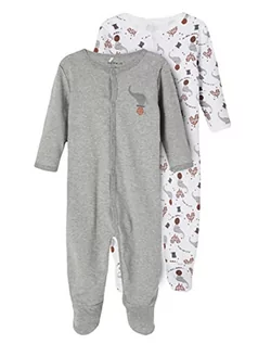 Śpiochy dla niemowląt - NAME IT piżama dla małych dzieci uniseks, szary melanż, 68 cm - grafika 1