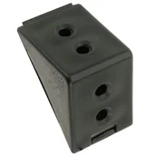 Zawiasy, okucia i inne akcesoria - Złącze kątowe podwójne czarny 12 szt. - miniaturka - grafika 1