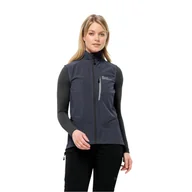 Kamizelki damskie - Damska kamizelka sofshellowa Jack Wolfskin ALPSPITZE VEST W Graphite - XS - miniaturka - grafika 1