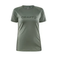 Koszulki i topy damskie - Damska Koszulka z krótkim rękawem CRAFT CORE ESSENCE LOGO TEE W 1911785-626000 – Oliwkowy - miniaturka - grafika 1