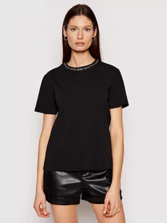 Koszulki i topy damskie - LIU JO T-Shirt CA1097 J5003 Czarny Regular Fit - grafika 1