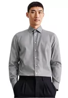 Koszule męskie - Seidensticker Męska koszula biznesowa - Extra Slim Fit - łatwa do prasowania - kołnierz Kent - długi rękaw - 100% bawełna, zielony, 38 - miniaturka - grafika 1