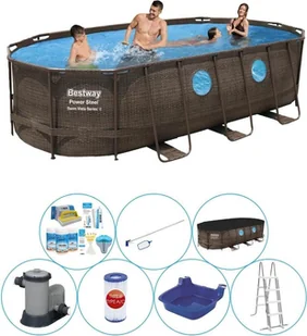 Basen Combi Deal - Bestway Power Steel Swim Vista Oval 549x274x122 cm - Baseny ogrodowe - miniaturka - grafika 1