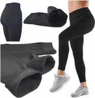 Legginsy - Legginsy Ocieplane Polarem Wygodne Damskie Leginsy Modne Kryjące Getry Push - miniaturka - grafika 1