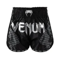 Spodnie sportowe męskie - Venum Nexus Spodenki Muay Thai Shorts Black/Silver - miniaturka - grafika 1
