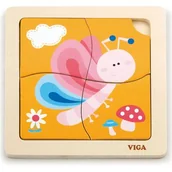 Puzzle - VIGA 50136 Puzzle na podkładce - motylek - miniaturka - grafika 1