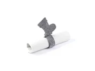 Dekoracja stołu - Serwetnik ze wzorem świątecznym - But Mikołaja - 21 cm - 1 szt. - miniaturka - grafika 1