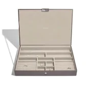 Pudełka i szkatułki - Pudełko na biżuterię z pokrywką pojedyncze (mink) Supersize Stackers - miniaturka - grafika 1