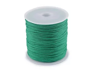Sznurek jubilerski woskowany 0,5mm x 100m zielony z żyłką - Półfabrykaty do biżuterii - miniaturka - grafika 1