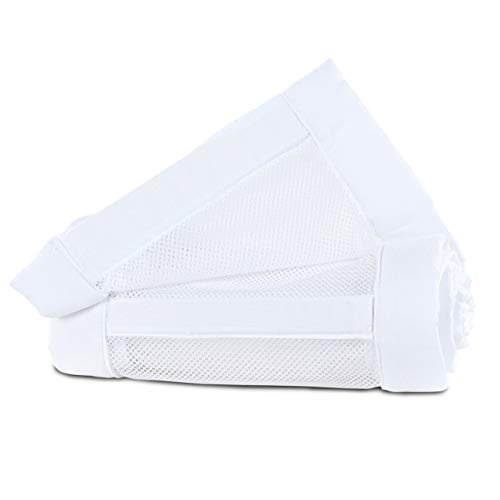 babybay Ochraniacz do łóżeczka dziecięcego z siateczki, ochrona przed uderzeniami, pasuje do oryginalnego modelu, biały