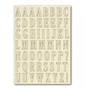 Drewniana wycinanka, A5 Upper case Alphabet - Decoupage - miniaturka - grafika 1