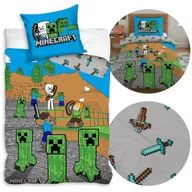 Pościel dla dzieci - Minecraft DWUSTRONNA, bawełniana pościel dziecięca na zamek, komplet pościeli DLA GRACZA, 100% BAWEŁNA 140x200cm+70x90cm OEKO-TEX - miniaturka - grafika 1