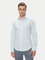 Koszule męskie - Calvin Klein Koszula LV019EU013 Błękitny Slim Fit - miniaturka - grafika 1