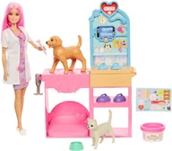 Lalki dla dziewczynek - Mattel Barbie Fast Cast Pet Vet Clinic - miniaturka - grafika 1