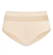 Majtki damskie - Majtki z wysokim stanem figi bawełniane Vera beżowe, Teyli - miniaturka - grafika 1