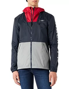 Hackett London Męska kurtka wiatrówka Amr logo, 0aamulti, XXL - Kurtki męskie - miniaturka - grafika 1