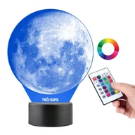 Lampy pozostałe - Lampka na Biurko Statuetka 3D Led Księżyc Pełnia - miniaturka - grafika 1