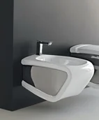 Bidety - Hidra Hi-Line Bidet podwieszany 38x55 cm biały/platyna HIW14.014 - odbiór osobisty: Kraków, Warszawa - miniaturka - grafika 1