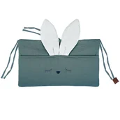 Organizery na łóżeczko - Hi Little One organizer przybornik do łóżeczka SLEEPY BUNNY Tiffany/White - miniaturka - grafika 1