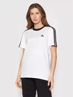 Koszulki sportowe damskie - Adidas T-Shirt Essentials H10201 Biały Relaxed Fit - grafika 1