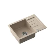 Zlewozmywaki - Legersen Frost Zlewozmywak granitowy 60x44 cm beżowy LEFR004BEZ - miniaturka - grafika 1