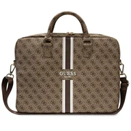 Torby na laptopy - Guess Torba GUCB15P4RPSW 16" brązowy/brown 4G Printed Stripes - miniaturka - grafika 1