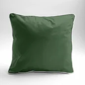 Pościel - Poszewka satynowa 40x40 zielona z lamówką Mako Satin - miniaturka - grafika 1