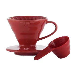 Hario ceramiczny Drip V60-01 Czerwony VDC-01R - Akcesoria i części AGD - miniaturka - grafika 4