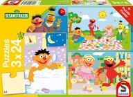Puzzle - Puzzle Dla Najmłodszych 3 X 24 Wysoka Jakość Ulica Sezamkowa 3+ - miniaturka - grafika 1