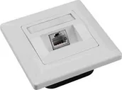 Pozostałe akcesoria sieciowe - Solarix Gniazdko Solarix CAT6 STP 1 x RJ45 pod tynk białe 23100098 - miniaturka - grafika 1