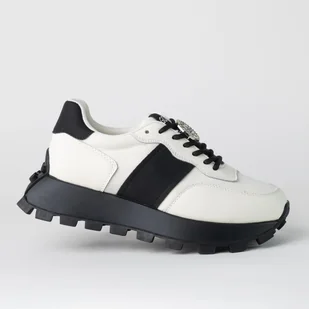 Sneakersy damskie na platformie GOODIN GD-XF-112 skóra tkanina kremowe 36 - Półbuty damskie Sneakersy damskie na platformie GOODIN GD-XF-112 skóra tkanina kremowe 36 - Półbuty damskie - miniaturka - grafika 1