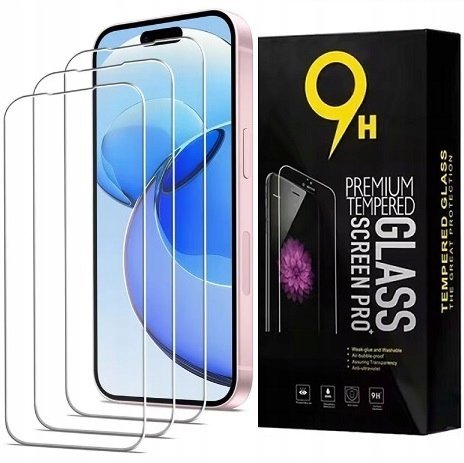 3 SZTUKI SZKŁO HARTOWANE do iPHONE 17 AIR SZYBKA OCHRONNA NA EKRAN 9H