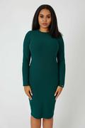 Sukienki - Sukienka w prążek : kolor - Butelkowa zieleń, size - XL/XXL - Bombshe - miniaturka - grafika 1