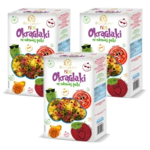 Bartolini Kids Makaron dla dzieci z warzywami okrąglaki Zestaw 3 x 250 g - Makaron - miniaturka - grafika 1