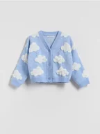 Bluzy dla dziewczynek - Reserved - Kardigan z domieszką wełny - jasnoniebieski - miniaturka - grafika 1