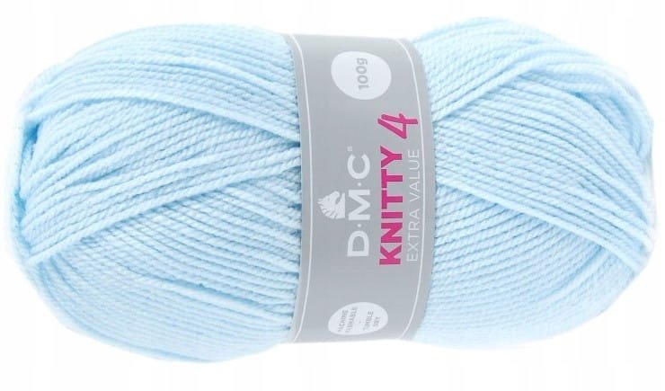 WŁÓCZKA DMC KNITTY 4 KOL.854 / JASNY BŁĘKITNY
