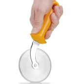 Akcesoria gastronomiczne - Radełko nóż kółko do krojenia pizzy śr. 97 x 240 mm - pomarańczowy - miniaturka - grafika 1