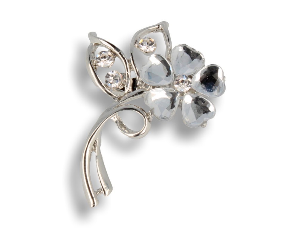 Broszka Srebrny Kwiat