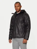 Kurtki męskie - EA7 Emporio Armani Kurtka z imitacji skóry 6DPBA5 PN54Z 1200 Czarny Regular Fit - miniaturka - grafika 1