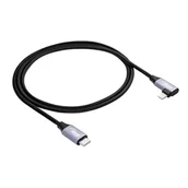 Kable USB - Kabel USB Akyga AK-USB-56 USB type C (m) / Lightning (m) kątowy ver. 2.0 30W 1m - miniaturka - grafika 1