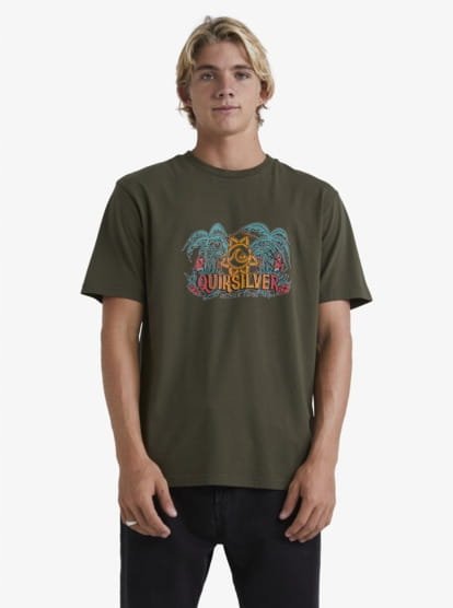 Quiksilver koszulka t-shirt z krótkim rękawem męska bawełniana - M