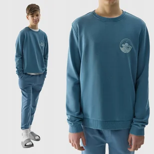 4F BLUZA CHŁOPIĘCA DRESOWA SPORTOWA DZIECIĘCA SS24 - Bluzy dla chłopców - miniaturka - grafika 1