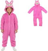 Maskotki i pluszaki - COGIO Strój LABUBU, kostium naśladujący futro, piżama LAFUFU z ogonkiem rozmiary: 110-140 RÓŻOWA 130 - miniaturka - grafika 1