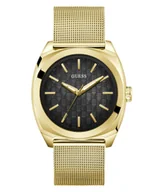 Zegarki męskie - Guess Marshall zegarek męski klasyczny złoty na bransolecie mesh GW0794G2 - miniaturka - grafika 1