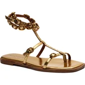 Sandały damskie - Kurt Geiger Skórzane sandały REGENT FLAT GLADIATOR - miniaturka - grafika 1