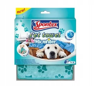 Spontex Spontex Ręcznik Pet Towel kot pies 97043065 SPONTEX - Ubranka dla psów - miniaturka - grafika 1