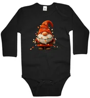 Body dla niemowląt - Body dziecięce Świąteczny Krasnal Gnom Lampki Choinkowe Święta 86/92 - miniaturka - grafika 1