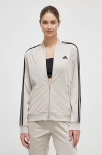 adidas dres damski kolor beżowy - Dresy damskie - miniaturka - grafika 1